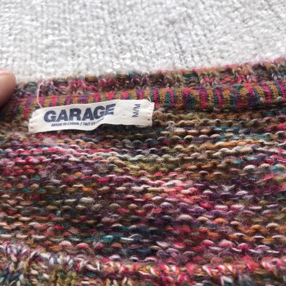 Knitted garage size medium sweater, multicoloured- soft and warm- slightly worn - Picture 3 of 6
